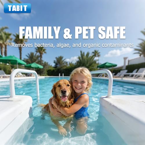 Image of TABIT 3 inch Chlorine Tabs, 3 Inch Chlorinating Tablets 5 lbs for Swimming Pool, Spa and Hot Tub, Slow Dissolving