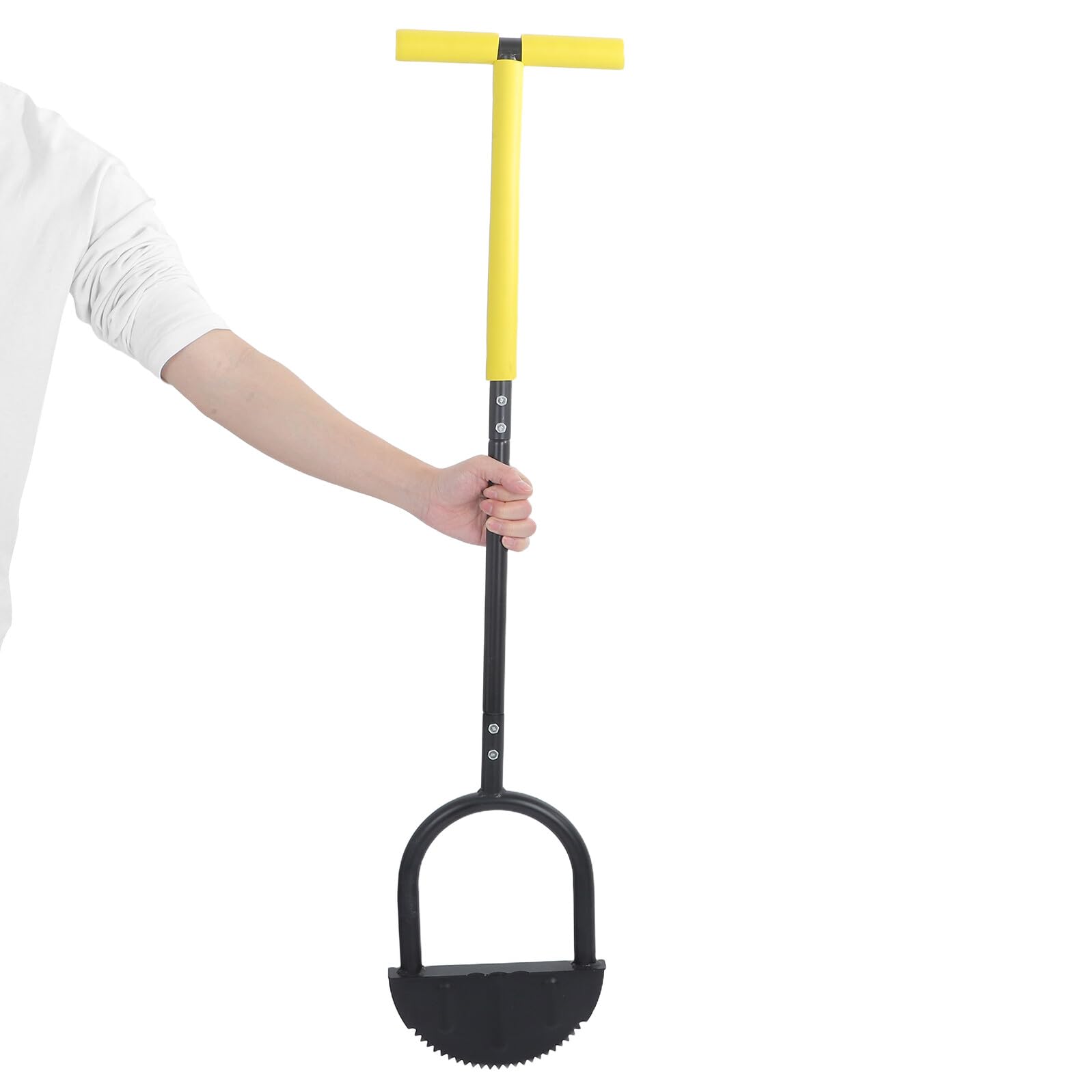 Vanga Manuale per Allentare Terreno con Manico a T | Acciaio al Carbonio, Pedana D’appoggio e Bordo Dentato, per Orti e Giardini, Adatta ad Anziani e Donne