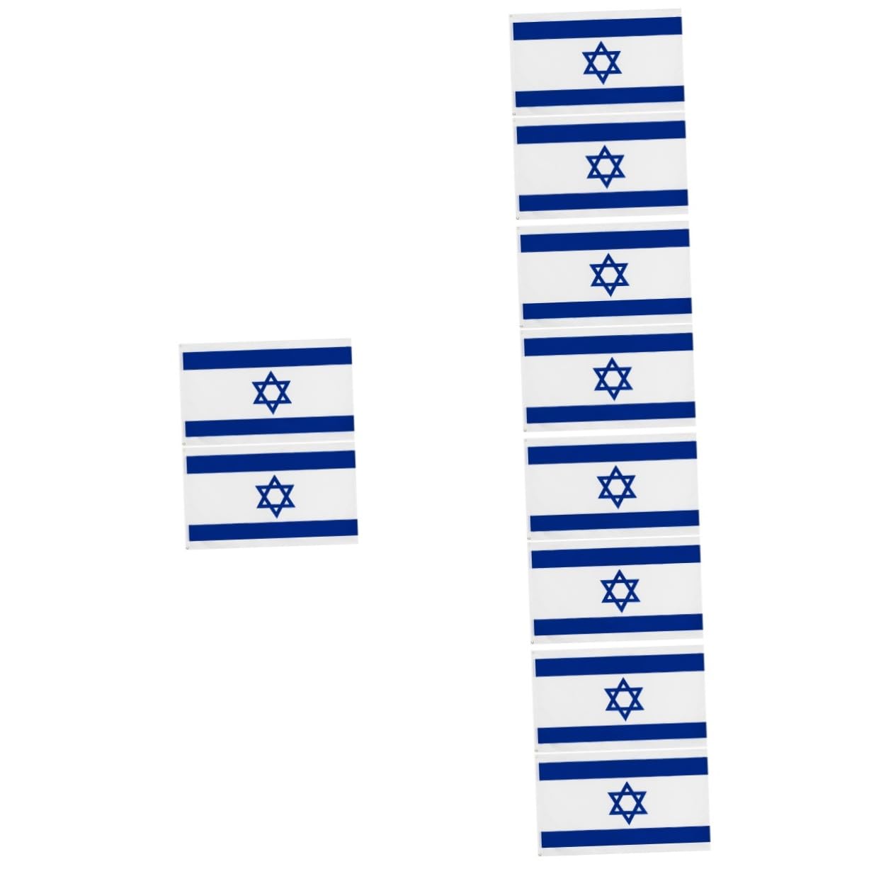 Décoration nationale israélienne extérieure Kisangel pack de 10 pièces thématiques