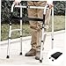 SKISUNO Walker Bath Seat Plate Aluminum Alloy Accessory Easy Handle Shower Seat for Seniors Drive Walker Parts