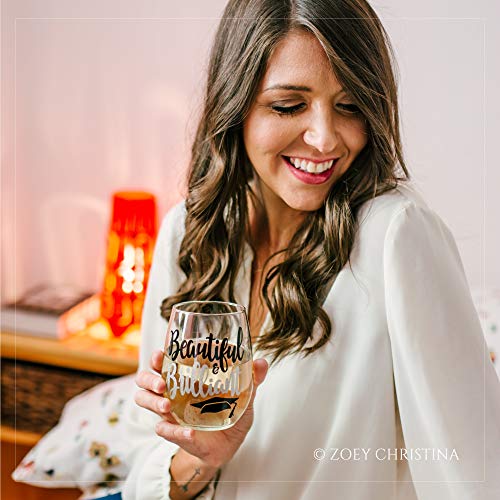 Beautiful & Brilliant Wine Glass College Graduation Gifts For Her 2023 Stemless Associates Bachelors Masters 0038 #TOP5