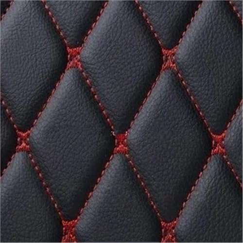 Tapis de coffre personnalisé en cuir PU pour Benz EQA 2024 noir et rouge