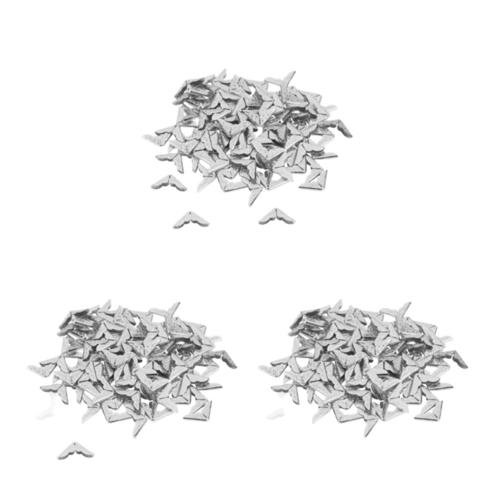 Narożniki do zdjęć w albumie, zabezpieczenia narożników książek Metalowe złoto i srebro 8 mm Opakowanie od 100 300 sztuk(Silver 300pcs)