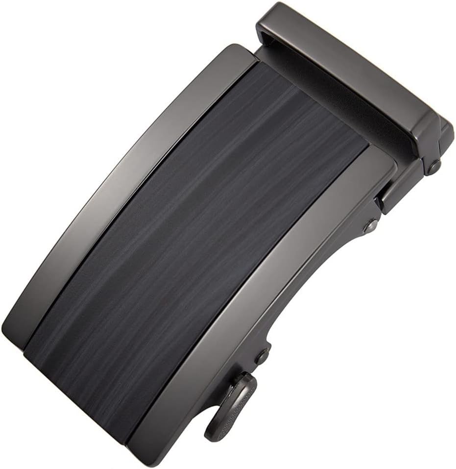 Men's Alloy Belt Buckle Wood Grain Piece Automatic Waist Accessories