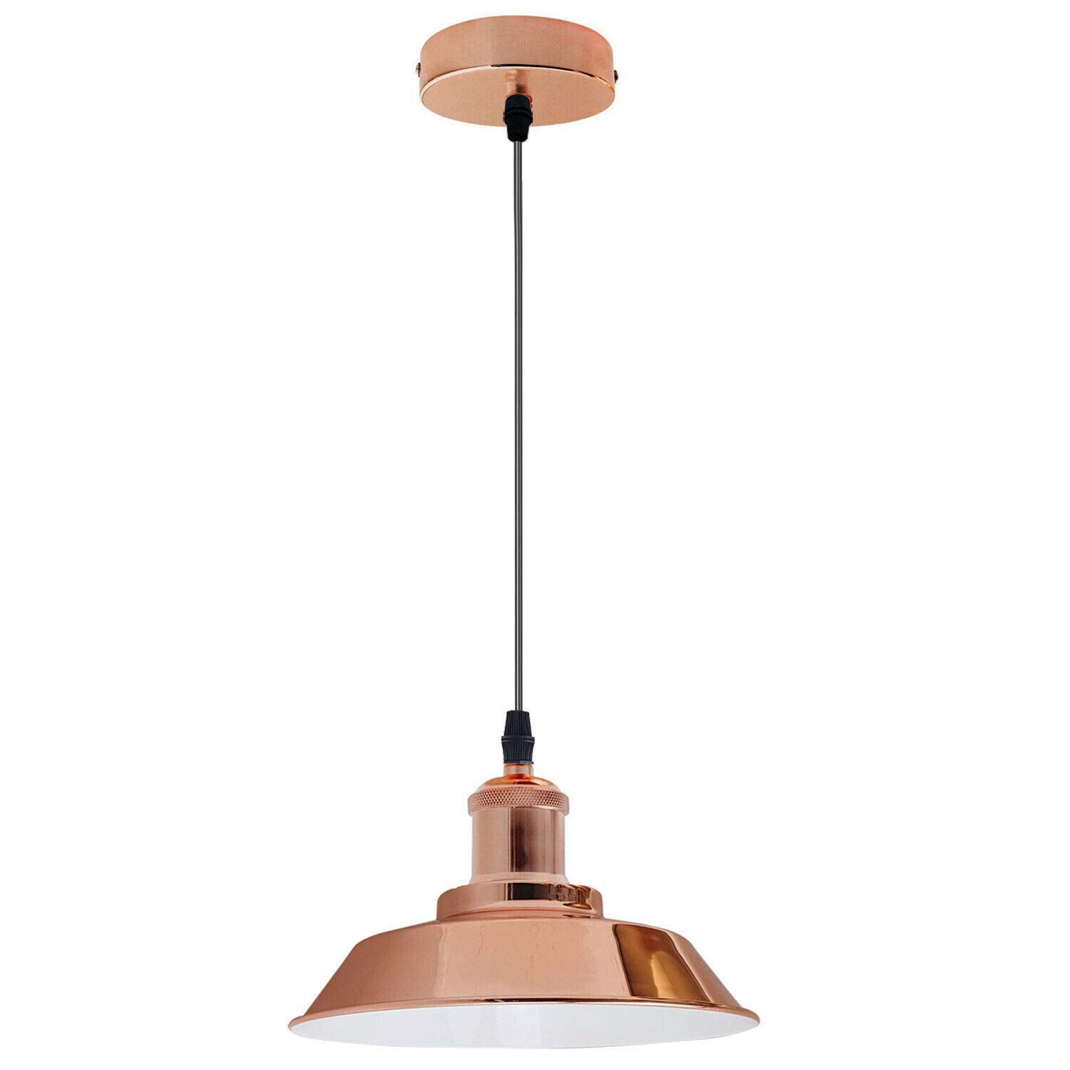 Rose Gold Pendant Light Hanging Lights Kitchen 22cm Ceiling Lamp Shade Bowl