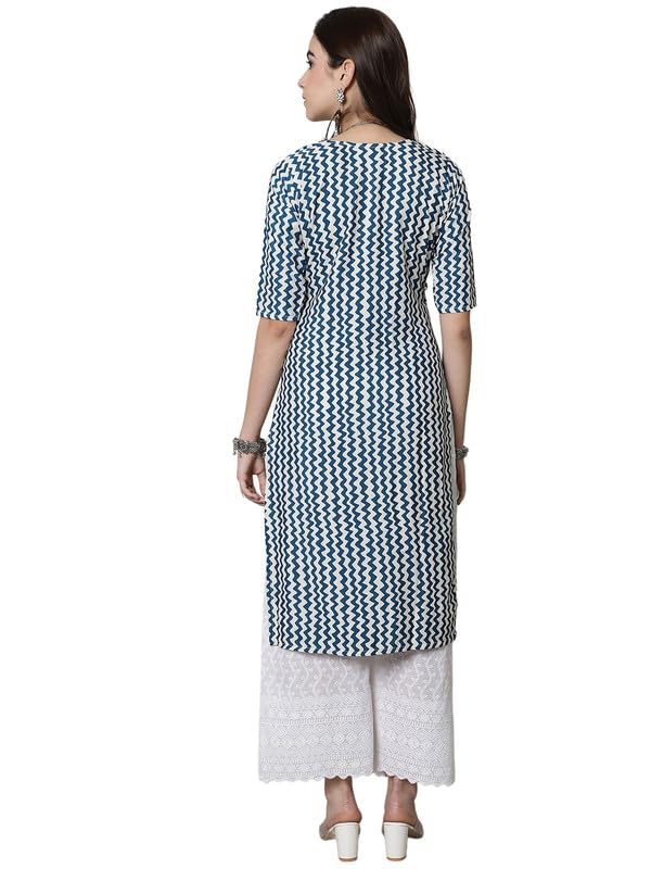 Image of 7Threads Kurti for Women|Kurti|Kurta|Kurta for Women|Crepe Kurti|Printed Kurta|Crepe Straight Kurti Kurti