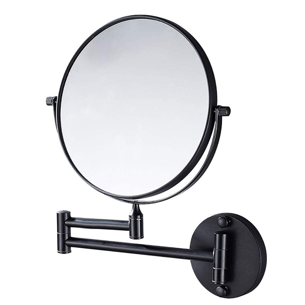 Miroir de maquillage mural avec lampe led extensible pour rasage précis