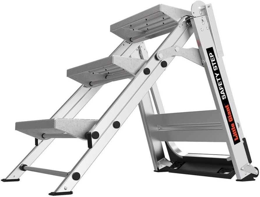 Utility Step Stool, Alum, 2-1/4Ft H, 300 Lb