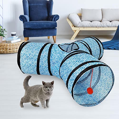 Baoblaze Túneis para gatos em forma de Y, brinquedos de treinamento de bola de brinquedo pendurados