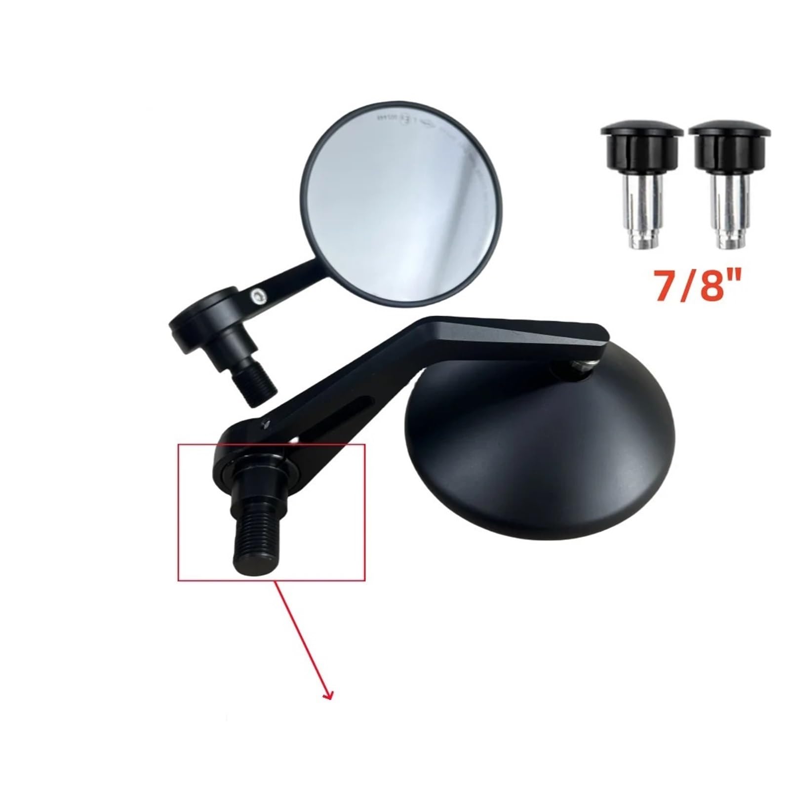 Lusterko wsteczne do motocykla Pasuje do Yamaha MT/FZ/TMA Pasuje do Z650-up CB-R lusterko wsteczne 7/8 "uchwyt motocyklowy lusterka końcowe czarna strona(No 4 mirror)
