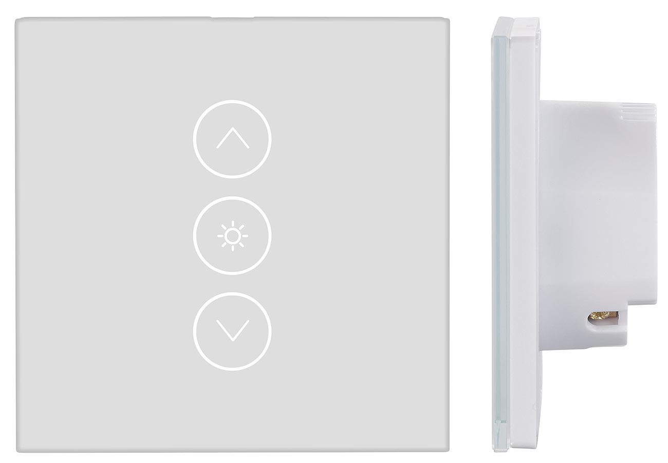 Luminea Home Control Lichtschalter dimmbar: 2er-Set Touch-Lichtschalter & Dimmer, für Alexa & Google Assistant (Schalter WLAN, Smart Dimmer, iPad)