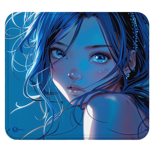 Tapis de souris de jeu XXL pour décorer un bureau moderne avec le motif Blue Girl