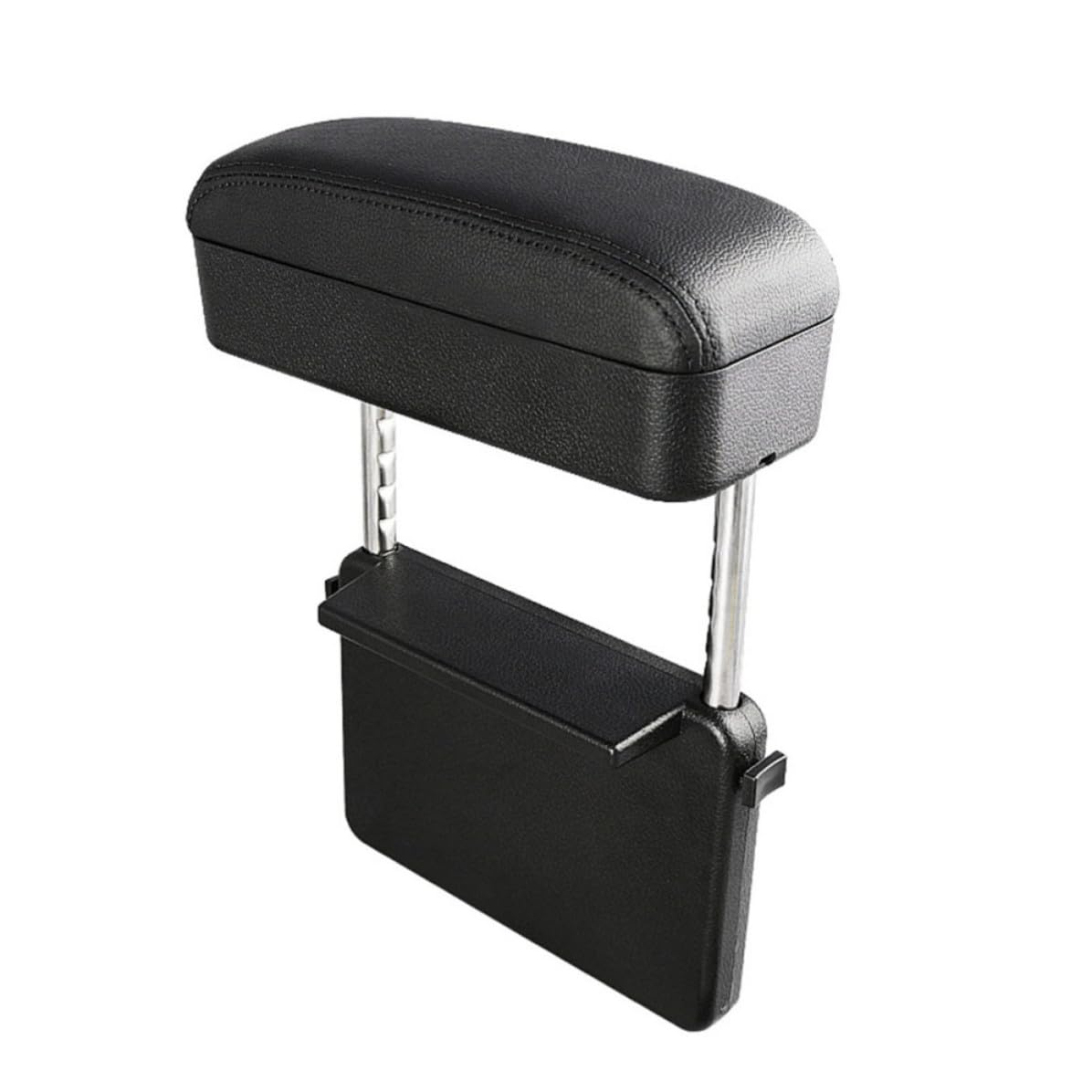 Reposabrazos de coche ajustable de cuero PU y ABS con compartimento de almacenamiento