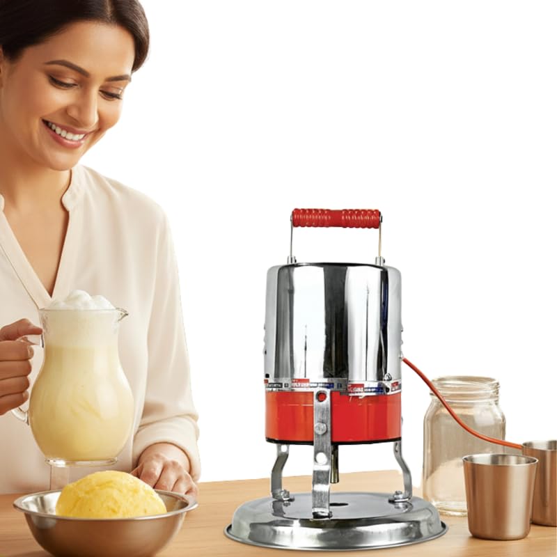Drumstone (𝐒𝐩𝐞𝐜𝐢𝐚𝐥 𝟏𝟓 𝐘𝐞𝐚𝐫𝐬 𝐖𝐚𝐫𝐫𝐚𝐧𝐭𝐲) Mini Electric Dairy Churner 125W | Butter Maker for Curd, Lassi, Buttermilk & Cream | Compact Portable Kitchen Appliance for Home Daily Use-image-17