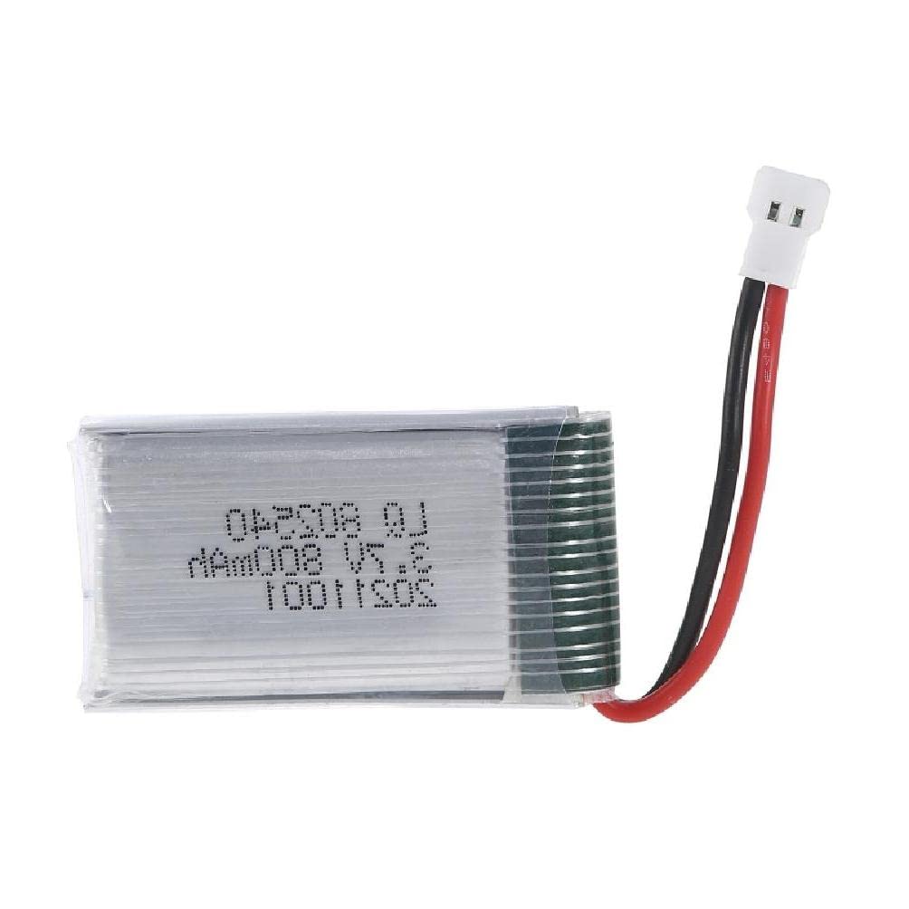 3.7V 800mAh Lipo Battery 802540 Lithium-ion Battery for SYMA X5C X5C-1 X5 X5SC X5SW M68 K60 HQ-905 CX30 RC Quadcopters High Capacity Rechargeable Helicopter Vehicle 802540 Li-Po Batteries Upgraded RC