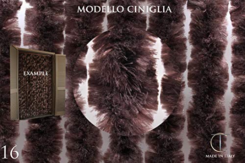 Preisvergleich Produktbild CHENILLE - Türvorhänge Modell CINIGLIA - Eichmaß 100X220 / 120X230 / 130X240 / 150X250 - Fliegenvorhang - Kunststoff-Vorhänge - Made in Italy (130X240)