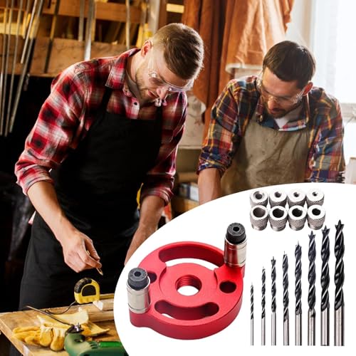 Gabarit de perçage précis en aluminium avec guide réglable pour le bois - 4