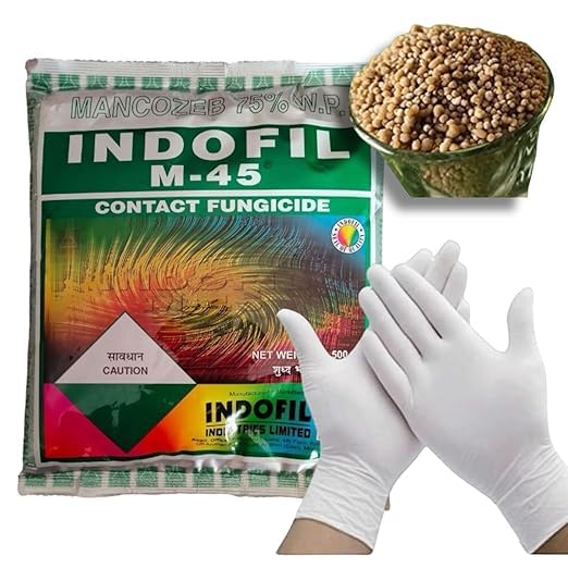 INDOFIL M-45 FOR PLANTS(100gm)+DAP (300gm) WITH GLOVES.
