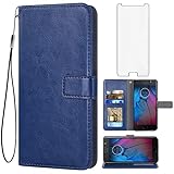 Asuwish Compatible with Moto G5S 5.2 Wallet Case Tempered Glass Screen Protector and Leather Flip...
