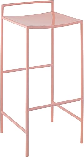 JONATHAN Y BSL1004C Svelte - Taburete de bar de hierro contemporáneo costero de 30 pulgadas con respaldo bajo con reposapiés para el hogar, cocina,