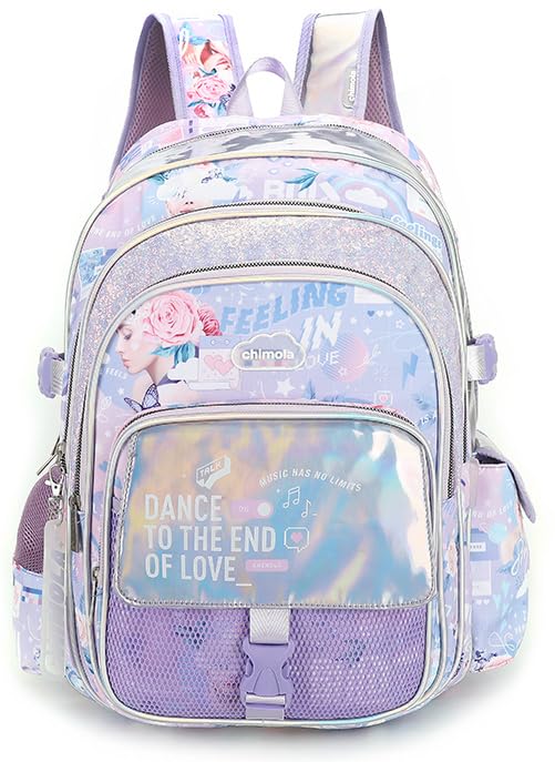 CHIMOLA Unisex Çocuk Sırt Çantası, Mor, M