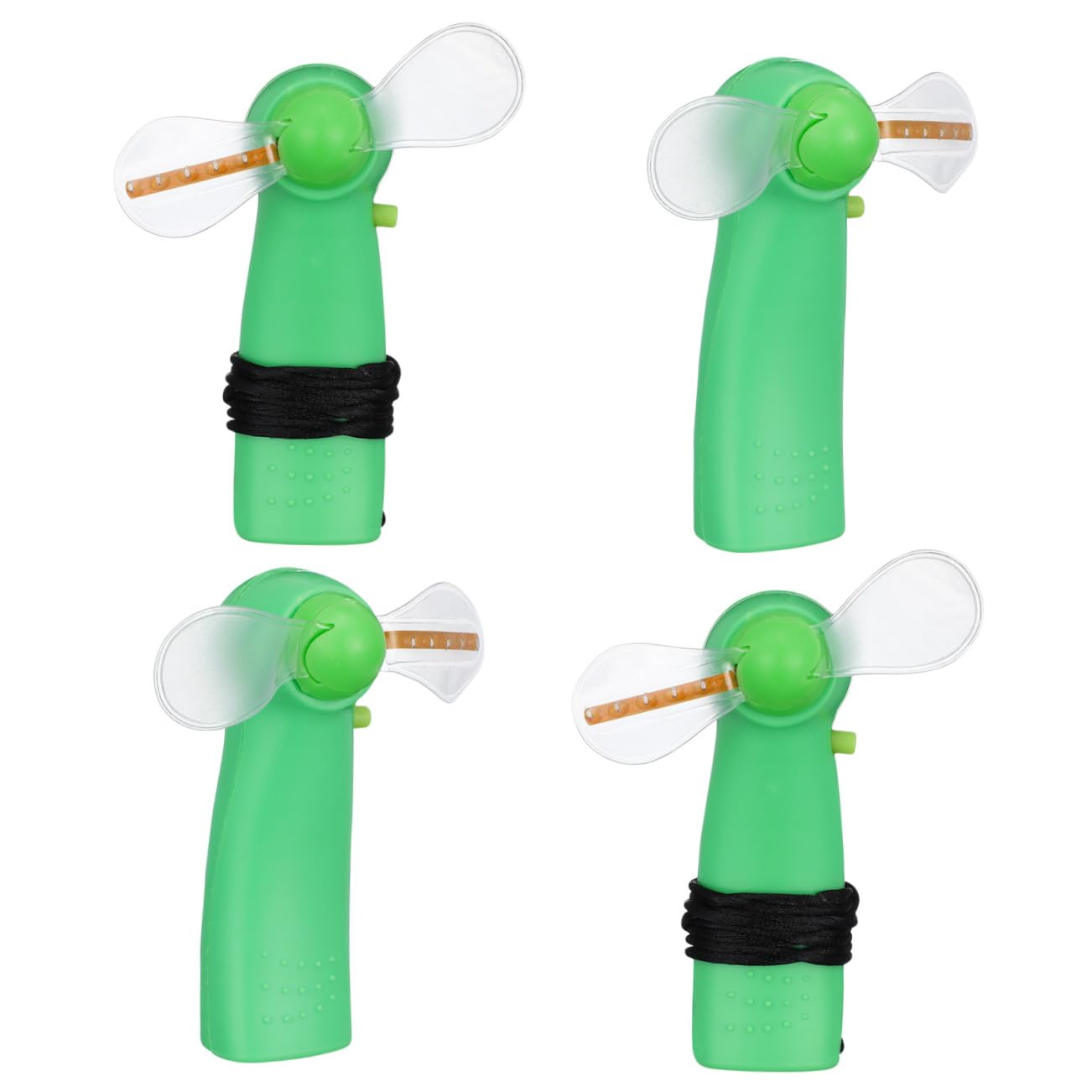 Ventilador de mano LED mini para teletrabajo y oficina con luces de colores, 4 piezas