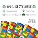 Colorful Wrapping Paper - Lego Building Blocks - 6 Sheets of Gift Wrap - Birthday Wrapping Paper for Kids - Christmas Wrapping Paper for Boys and Girls - Comes With Fun Stickers - By Central 23