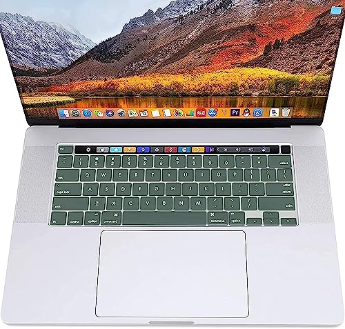 Image of Midkart Hard Shell Plastic Case Cover Compatible with MacBook Pro 16 Inch with Touch Bar and Touch ID Model A2141 Release 2019 /2020 with Silicon Key Guard and Dust Plugs, Midnight Green