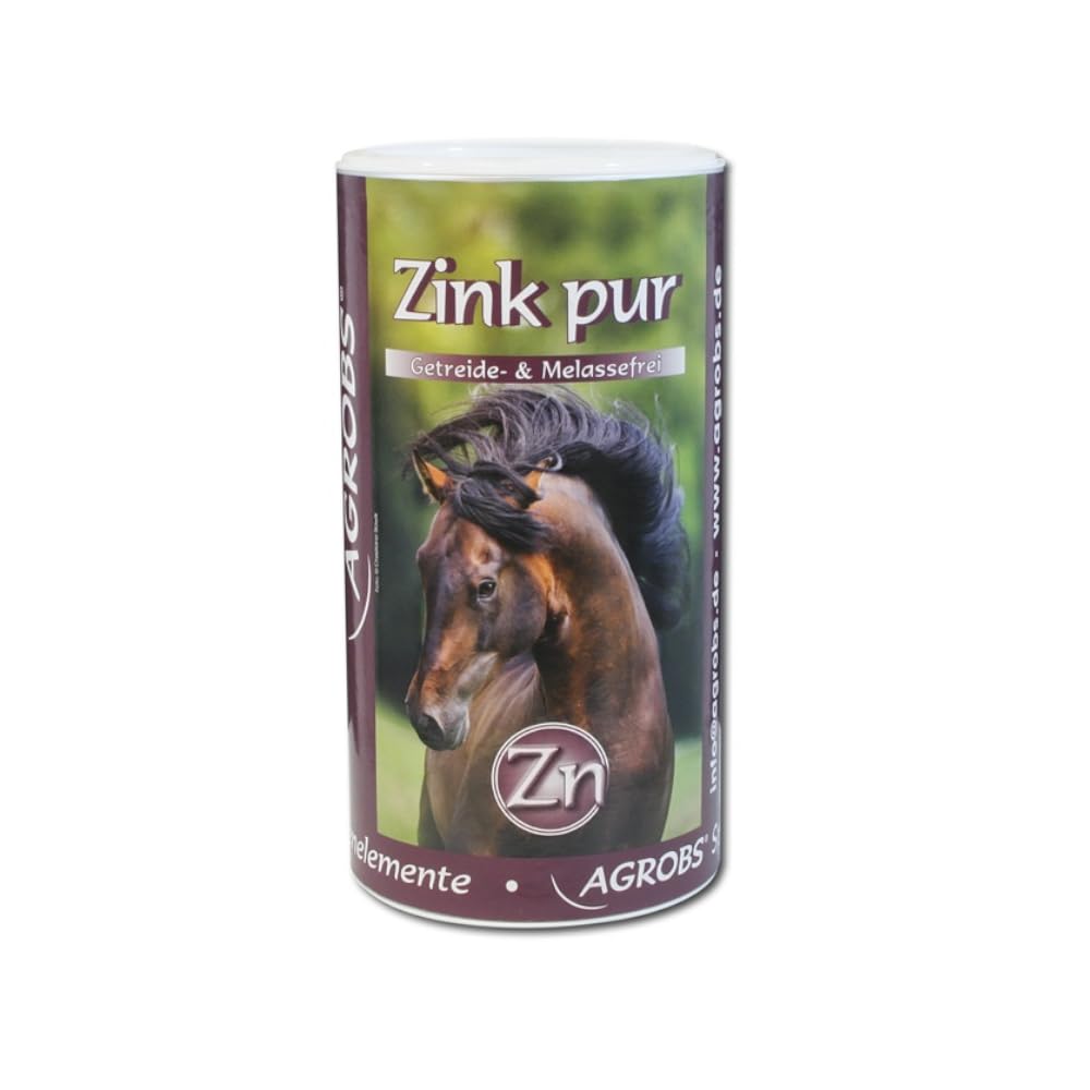 Agrobs Zink Pur | 800 g | Ergänzungsfuttermittel für Pferde | Organisch gebundenes Zink