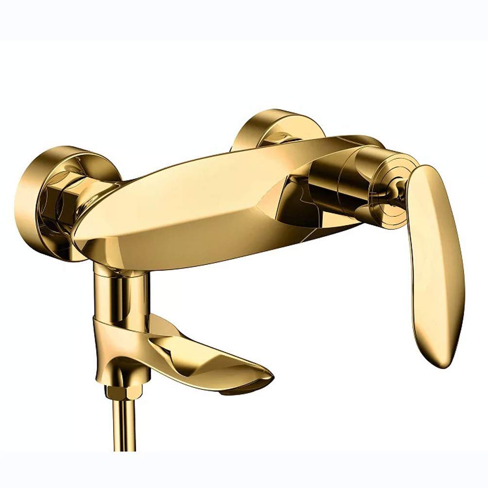 Bateria Wannowa Ścienna Bath Gold Bateria Wannowa Z Mieszaczem, Prysznic Z Słuchawką, Luksusowy Zestaw Prysznicowy