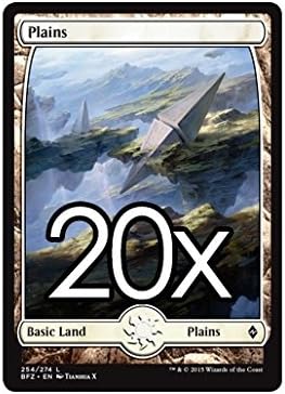 20 Battle for Zendikar Plains #254 Magic The Gathering Basic Full Art Land Lot
