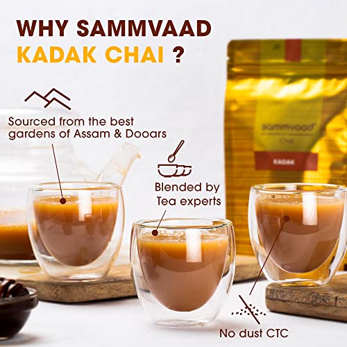 Image of Sammvaad Kadak Chai 1000 G Chai I Your Everyday Cup Kadak With High Grade CTC From The Hills Of Assam and Dooars | Crafted For Togetherness