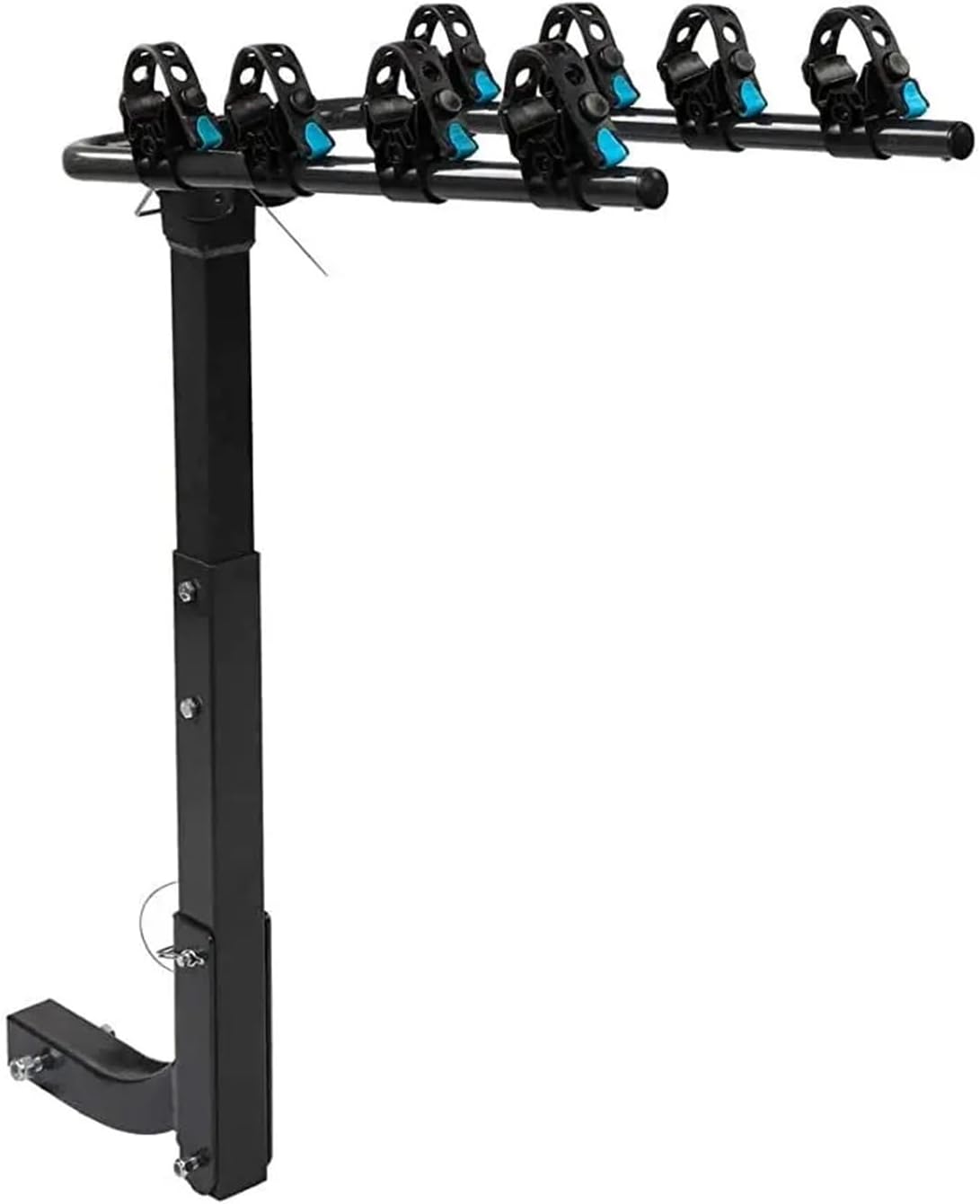 Foldable Bike Hitch Rack for SUV & Car, Steel Hitch Mount with Tightener & Straps(B)