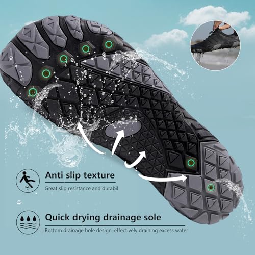 Image of SIOSNETA Hike Barefoot Shoes for Women Men, Breathable Non-Slip Athletic Footwear, Wide Toe Water Shoes for Hiking, Non-Slip Neuropathy Shoes for Women Men, Grounded Comfort wear