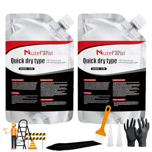 Image of Asphalt Crack Filler, Waterproof Self-Leveling Crack Filler, Asphalt Concrete Crack Repair Sealant for Outdoor Cracks, Driveways, and Sidewalks(2 Pack,2.21LB)