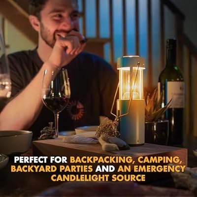 UCO Original Candle Lantern Kit Aluminum Camping Lantern with 2 Emergency Candles, Light Reflector & Cocoon Case Windproof Survival Lantern for Backpacking, Hiking & Power Outages