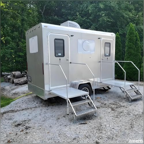 Portable Bathroom Trailer with Shower, Customizable Dimensions for VIP Events, Luxury Interior and Solid Chassis