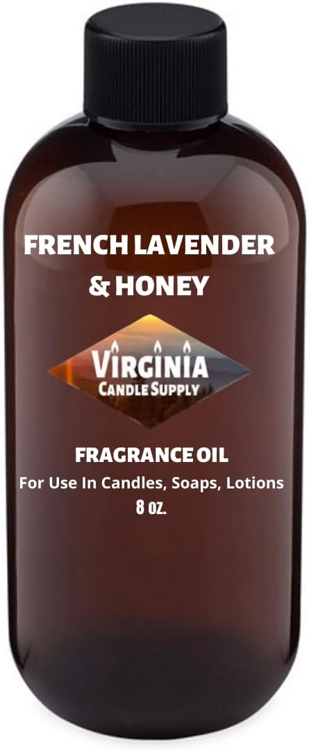 French Lavender & Honey Fragrance Oil (Our Version of The Brand Name) (8 oz Bottle) for Candle Making, Soap Making, Tart Making, Room Sprays, Lotions, Car Fresheners, Slime, Bath Bombs, Warmers…