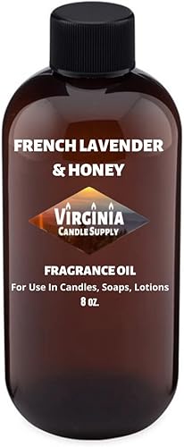 Aceite de fragancia de lavanda francesa y miel (nuestra versión de la marca) (botella de 8 onzas) para hacer velas, hacer jabón, hacer tartas,