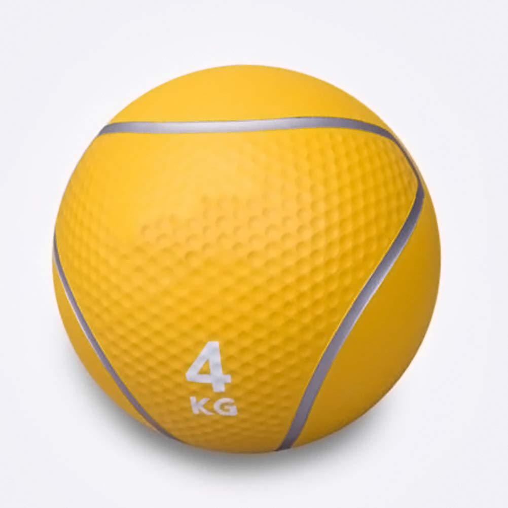 AGYH Pelota Medicinal Caucho Medicine Ball, Bola De Gravedad Bola De La Aptitud, Cintura Y El Abdomen Ágil Entrenamiento De Los Músculos, con La Boquilla Anti-Fugas, 1-10kg (Size : 4KG)