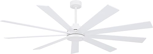 Miniatura 11 de ELEHINSER Ventilador de techo de 84 pulgadas sin luz, motor CC reversible sin ruido de 6 velocidades, ventilador de techo industrial negro de 9