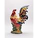 Fine Ceramic Tuscany Country Colorful Festive Rooster Figurine, 10-7/8" H