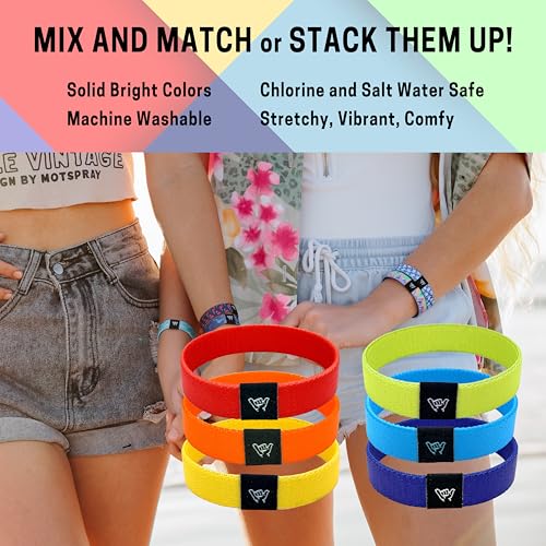 Hang Loose Bands - Colored Stretch Bracelet for Men Women & Teens - Summer - Boho Solid Color Wristband – Friendship Bracelets - Surfer Wrist Band4