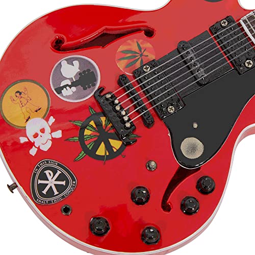 Alvin Lee Réplique de guitare miniature avec boîte de présentation et support - Les Beatles, Paul McCartney, John Lennon, RIngo Starr, George Harrison Alvin Lee Réplique de guitare miniature avec boîte de présentation et support – Image 5