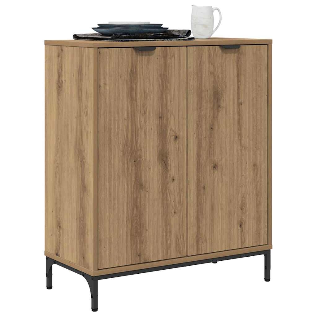 Buffet Commode Armoire à tiroirs Armoire d'appoint Armoire de rangement Multifonction Armoire sur pied Chêne Artisan 69,5 x 33 x 82 cm
