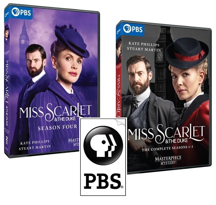 Miss Scarlet And The Duke – Complete Seasons 1 - 4 (8 DVDs) PLUS Exclusive Bonus Sticker