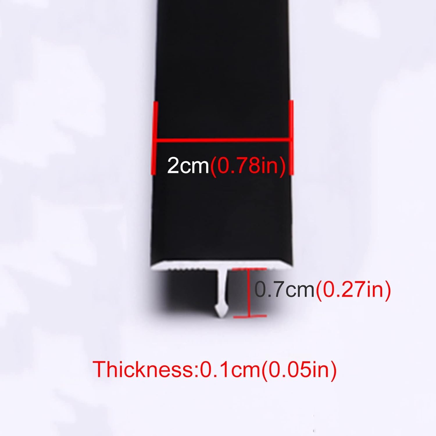 2cm Wide Flooring Edge Threshold Strip, Reducer Threshold for Wooden/Laminate/Tile, Easy to Install Cuttable Transition Strip (Ligjt Grey Length 90cm/35in)