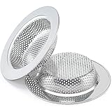 BYCRAY Paquete de 2 Coladores para Fregadero de Cocina, Coladores de Drenaje para Fregadero de Acero Inoxidable, Filtro de...