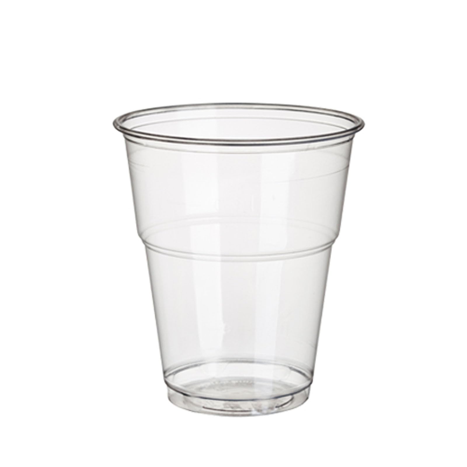 Papstar | 25 Bicchieri Pure, Materiale Bioplastica (PLA), Dimensioni 0,3 l Ø 9,5 cm · 11 cm, Colore Cristallo Trasparente con Bordo, 25 Bicchieri x 12 Confezioni