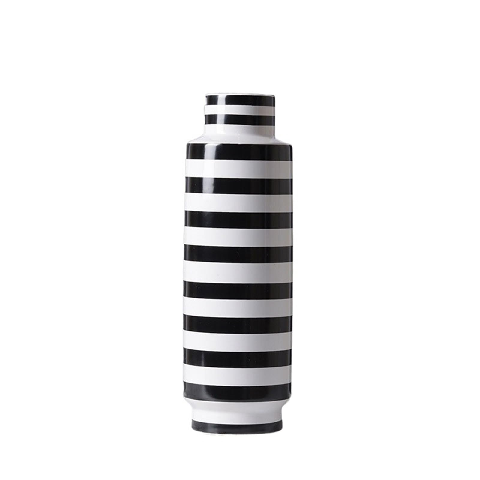 Geometric Vase Black And White Striped Ceramic Vase Dining Table Flower Arrangements Ware Home Decorative Ornament(Style03)
